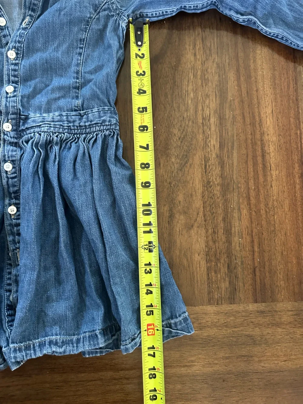 Ralph Lauren Girls' Blue Denim classic Dress with pockets